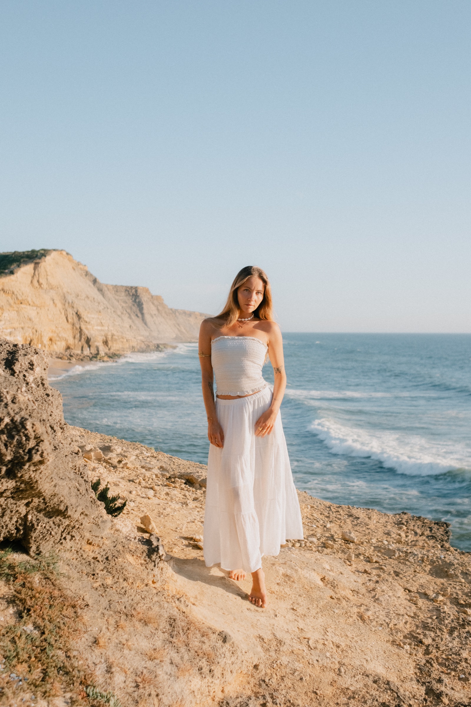 Amelia on the cliffs