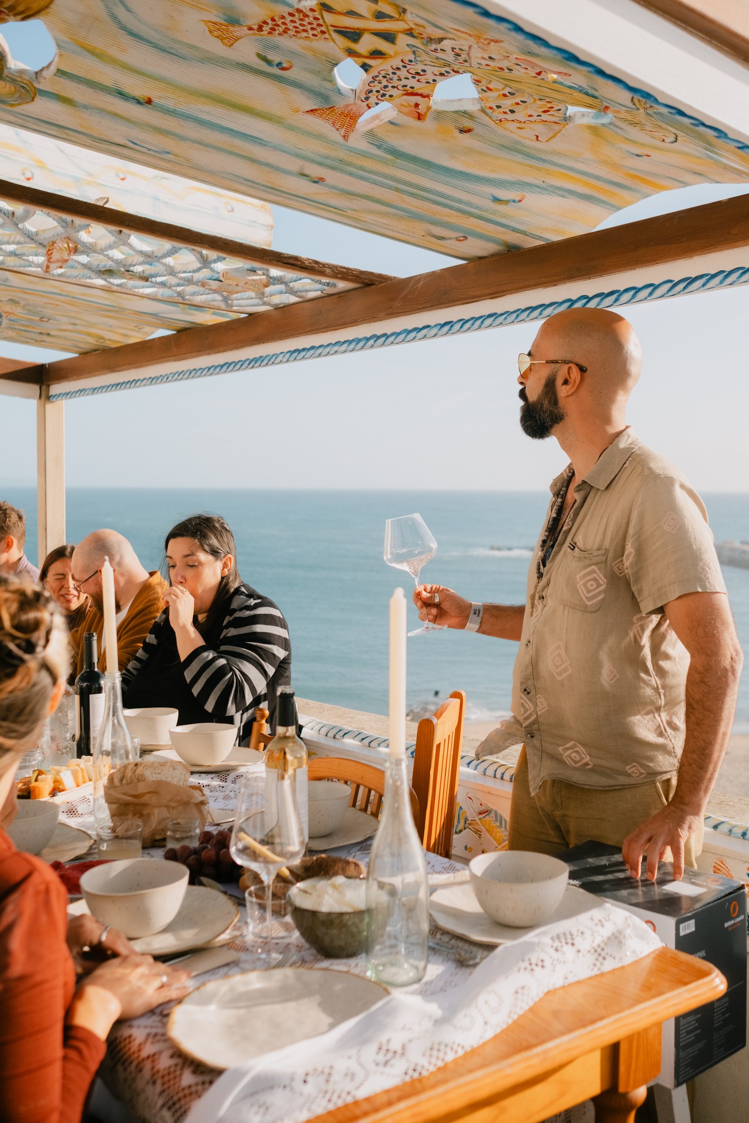 Welcoming guests at the table