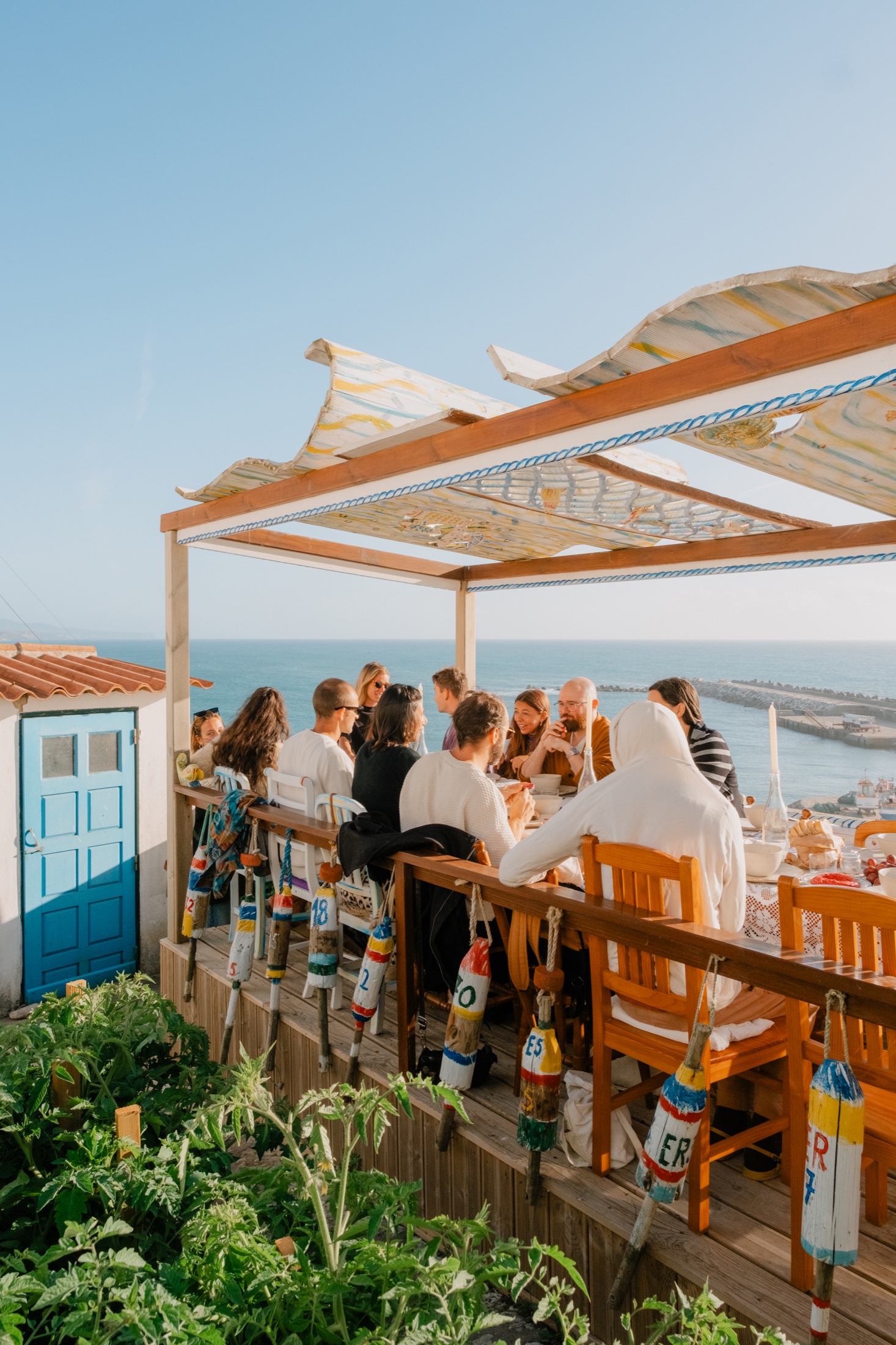 Terrace above the fishing beach in Ericeira