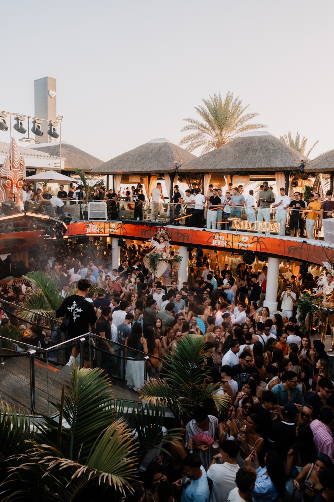 The crowd at golden hour