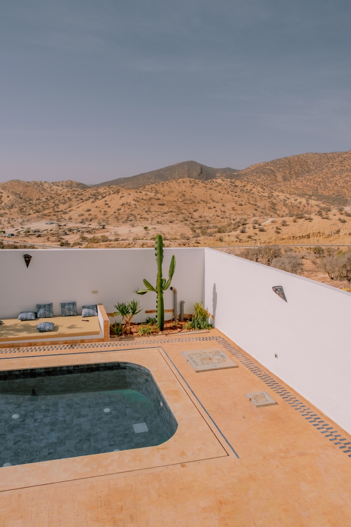 Pool and mountain view at the villa
