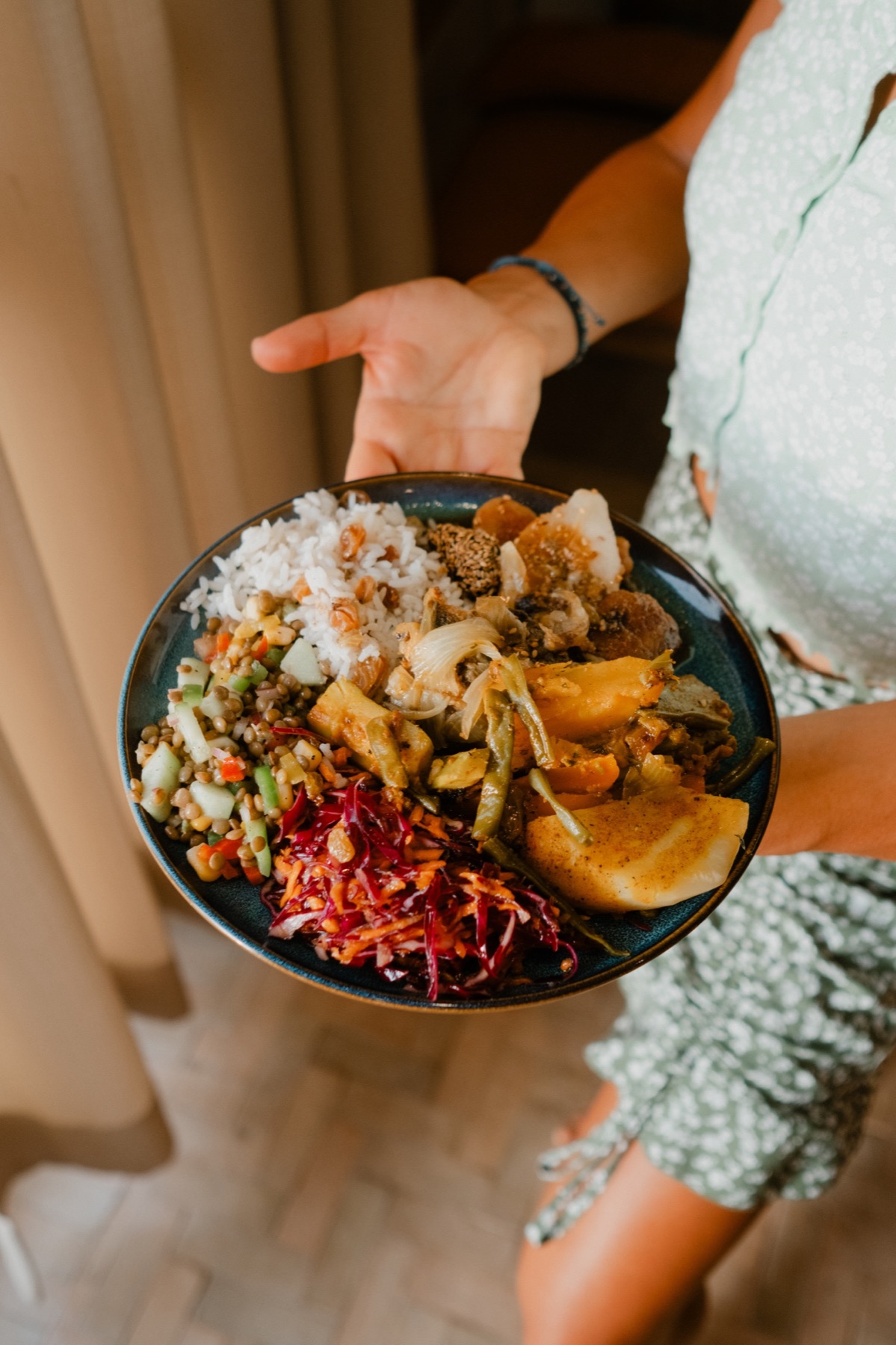A colourful meal prepared at Surf Villa Morocco
